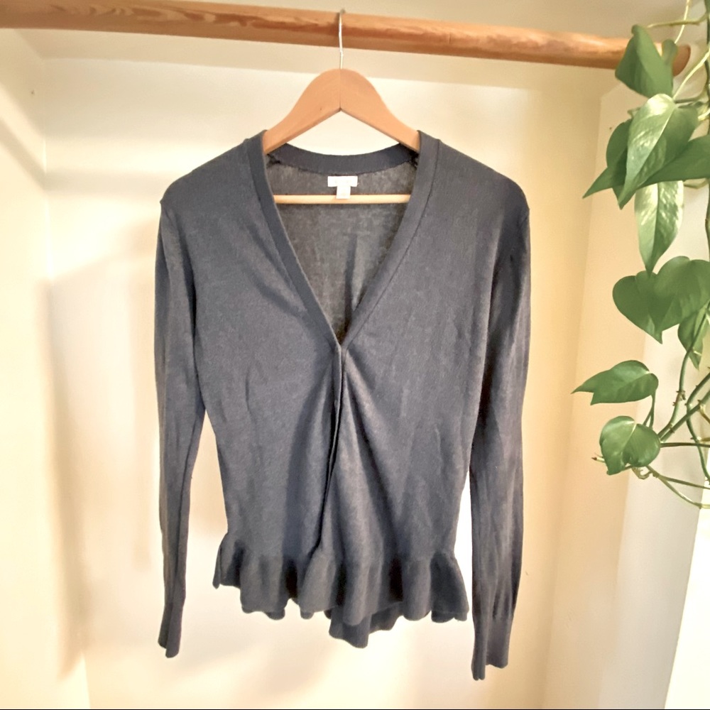 Hinge women’s peplum detail cardigan